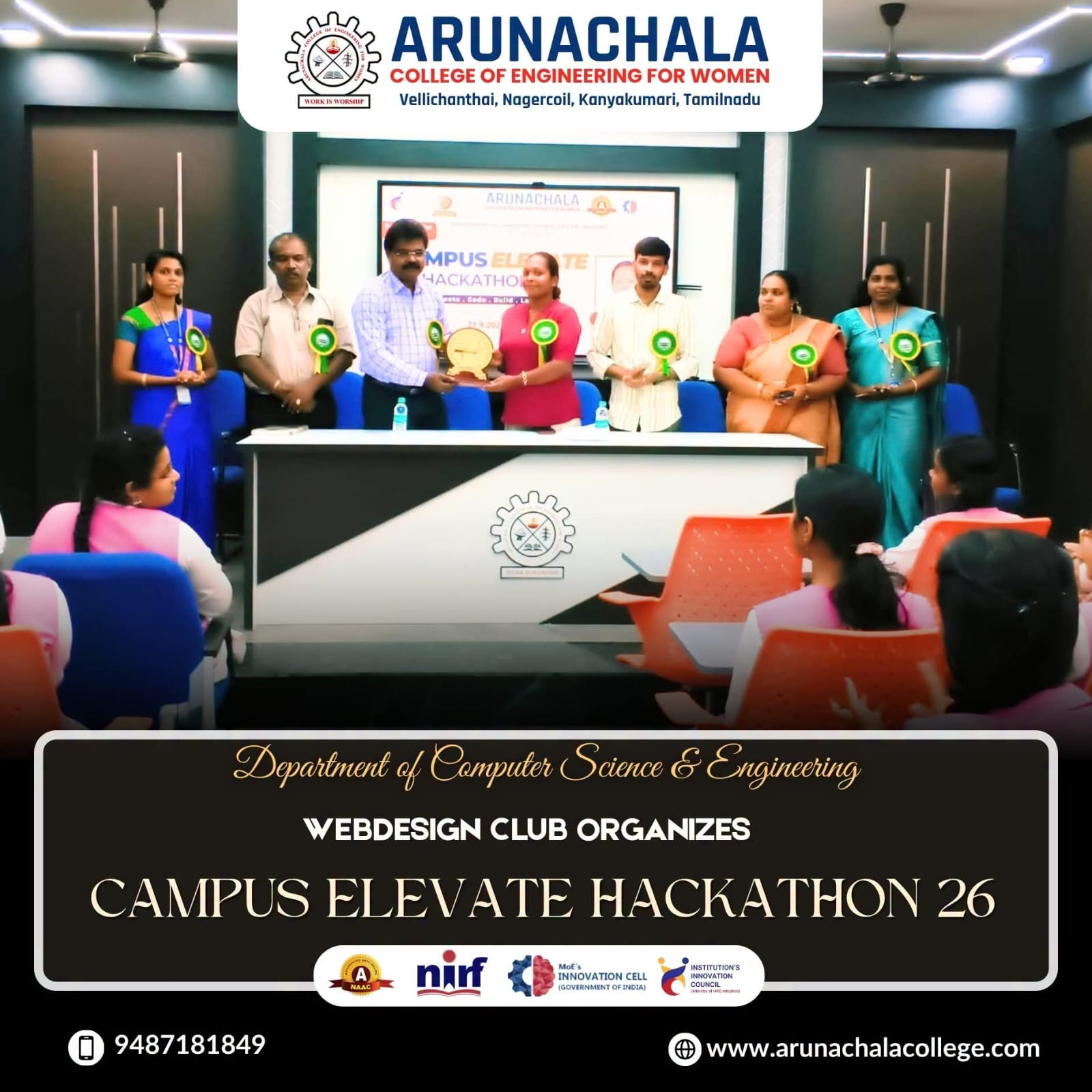 Department of CSE organzies Campus Elevate Hackathon 26